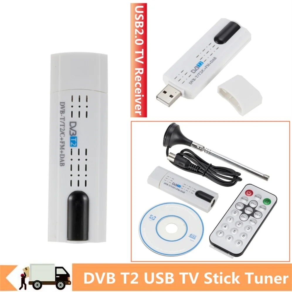 

Digital Antenna USB 2.0 HDTV TV Remote Tuner Recorder&Receiver for DVB-T2/DVB-T/DVB-C/FM/DAB for Laptop PC