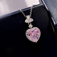 2022 new s925 sterling silver heart necklace cross chain inlaid 1212 zircon female necklace jewelry accessories