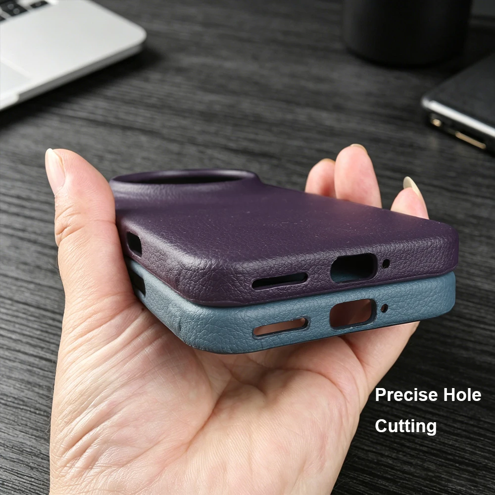 Фото Кожаный чехол Magsafe для Honor Magic8 RSR, Magic 8 Pro, Air, Magic7 Lite, Magic6, Magic5, Magic 7, 6, 5 Pro, задняя крышка для телефона №3