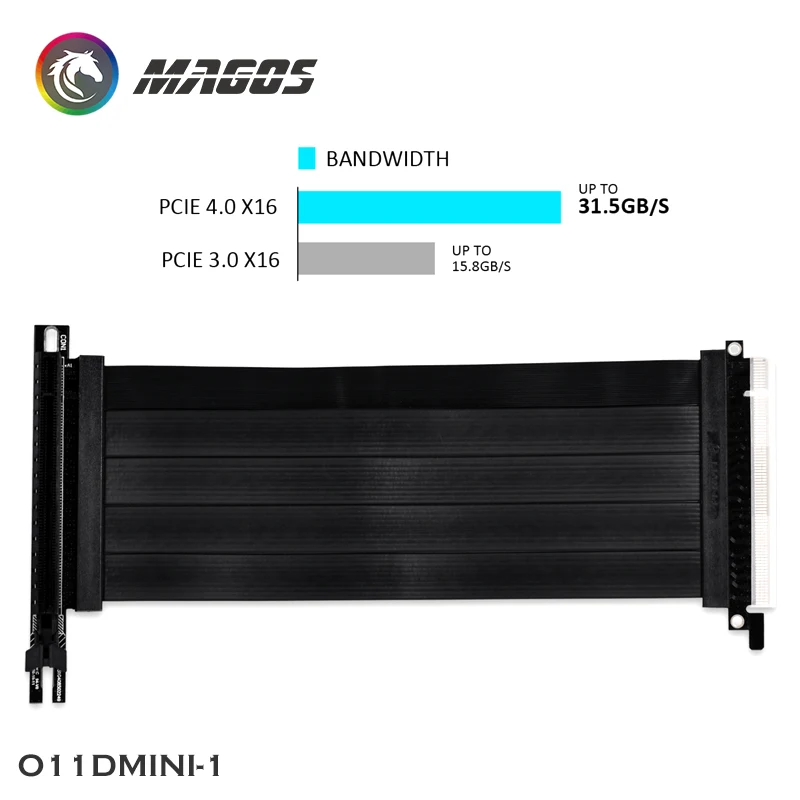 LIANLI O11DMINI-1 набор вертикальных кронштейнов для графического процессора для O11D MINI/Air Mini + 200 мм PCIe Gen3 Gen4 X16 подъемный кабель аксессуар черный/белый