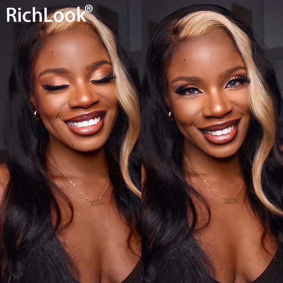

613 Blonde Brown Handmade Peruvian Human Hair Lace Frontal Wigs For Black Women Long Thick Loose Wave 13x4 French Lace Front Wig