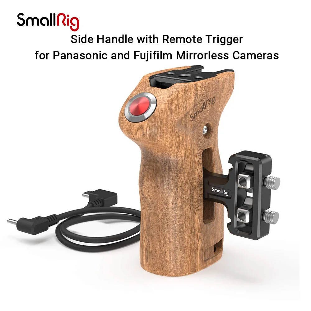 

Боковая ручка SmallRig для камеры Panasonic, беззеркальная камера s с резьбовыми отверстиями 1/4 дюйма и дистанционным триггером 2934