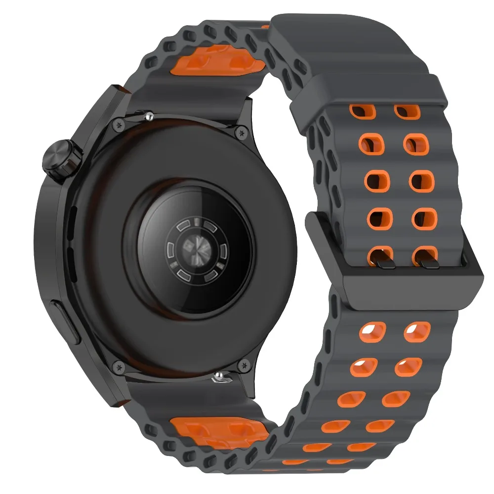 Фото Силиконовый ремешок Ocean 22 мм для Xiaomi Watch 5 S5-1, спортивный браслет для OPPO Watch X-S-X3-2/Realme 5-S-3-2/Huawei Ultimate 2 №3