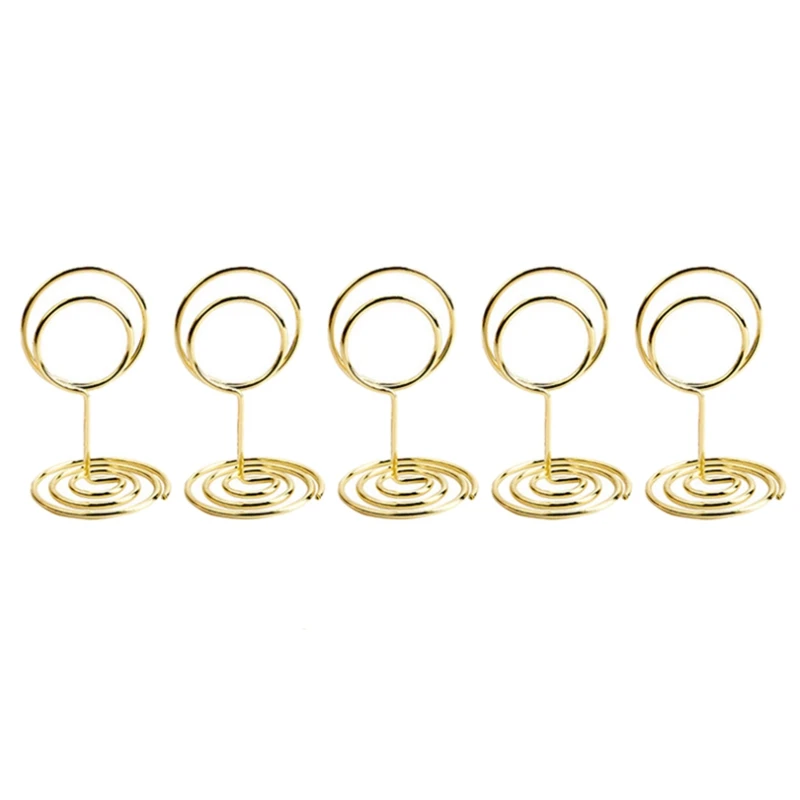 

40Pcs Mini Place держатель для карт s, 2-дюймовый Cute настольные подставки под номера, стильный Настольный фотографический стенд, (золото)