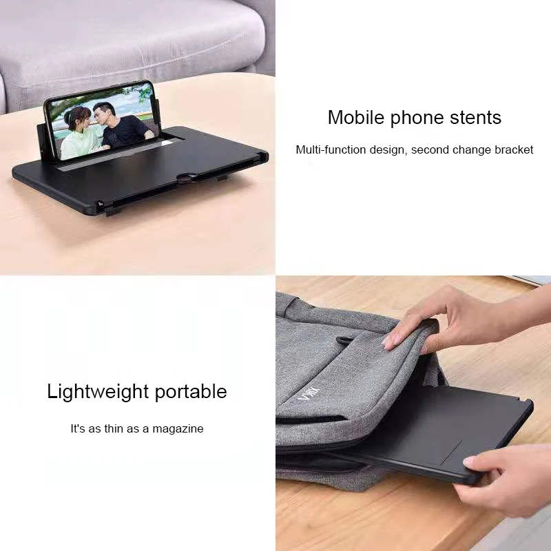 10 Inch Mobile Phone Projector Screen Amplifier Magnifier 3D HD Video Magnifying Cellphone Holder Desk Bracket Phone Accessories