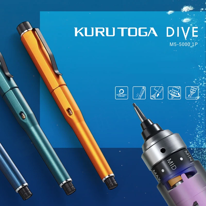 M5-5000 Automatic Core Black Technology Kurutoga Dive Rotation Pencil Business Gift