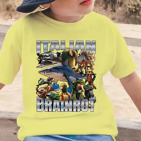 Детская футболка Brainrot хлопковая