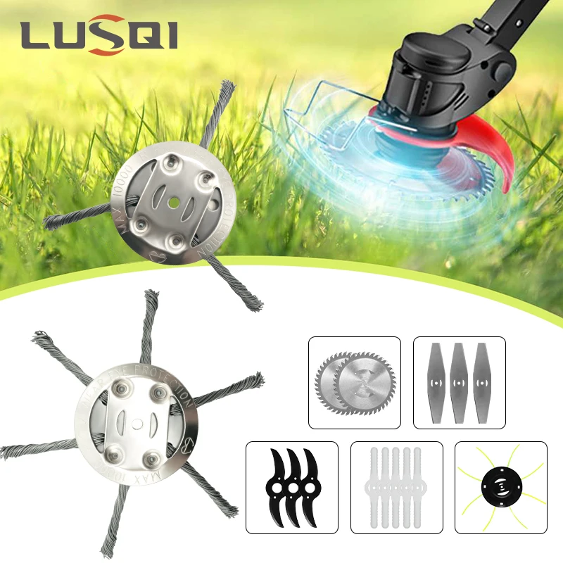 

LUSQI Lithium Lawn Mower Head Universal Grass Trimmer Head Removal Of Weed Brushcutter Power Tools Parts For Home Garden