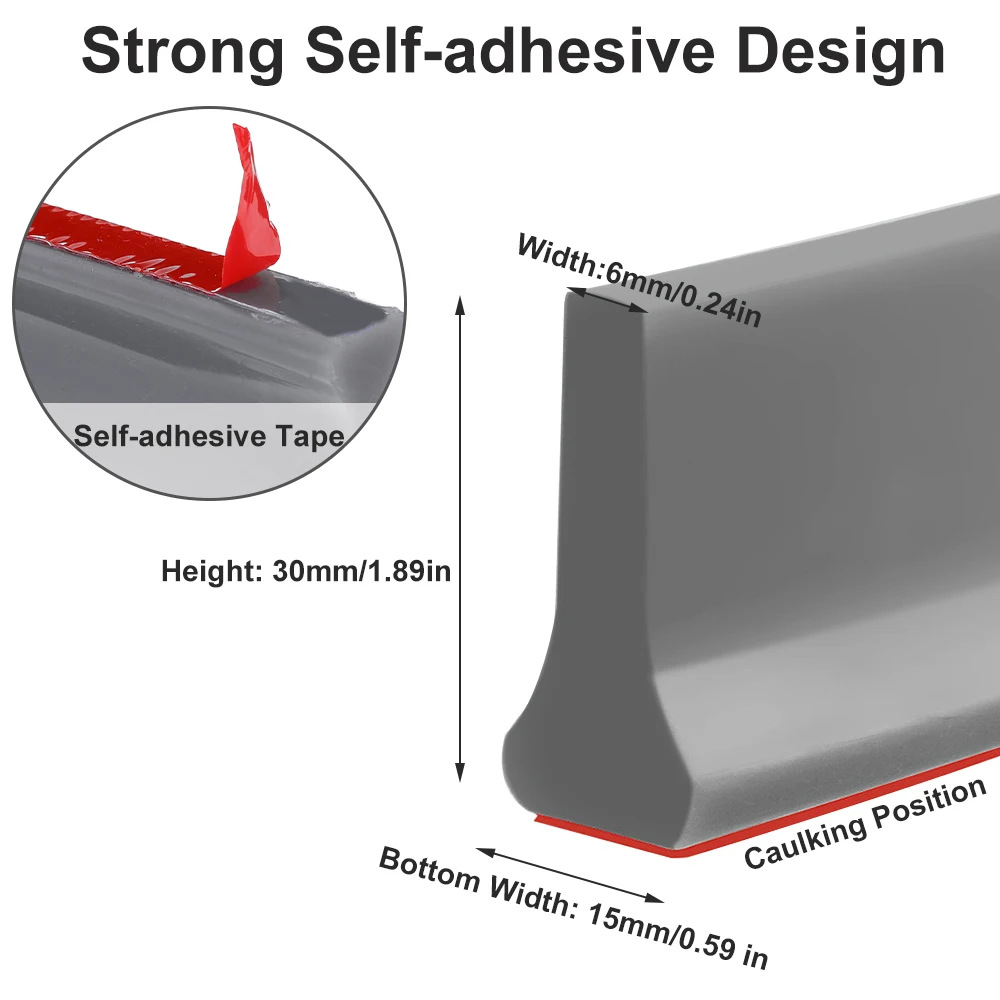 Силиконовый ограничитель воды для ванной комнаты 0 5-2 м