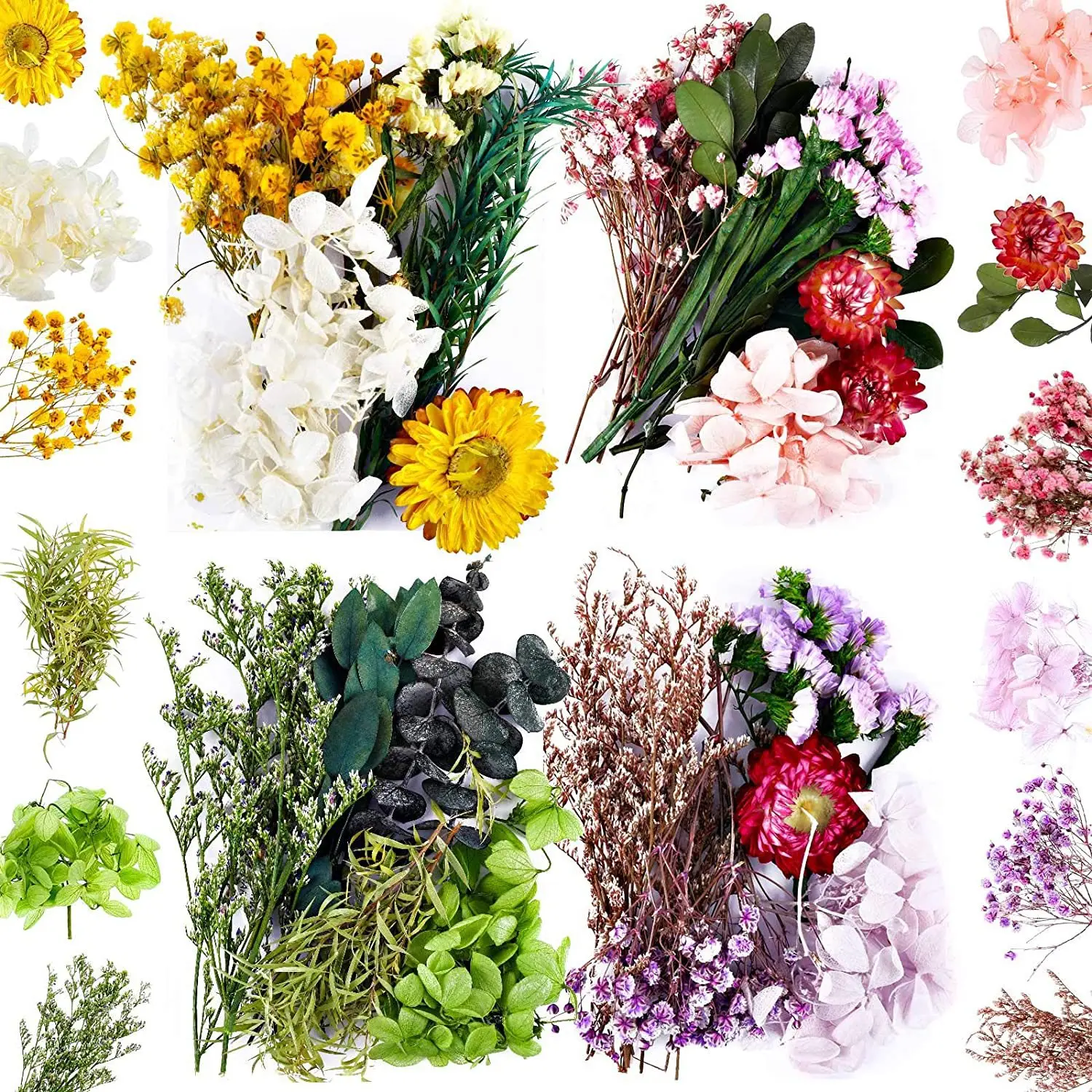 

Натуральные сухие растения, цветные сухие цветы для ароматерапии, свеча, подвеска из эпоксидной смолы, ожерелье, аксессуары для изготовления ювелирных изделий