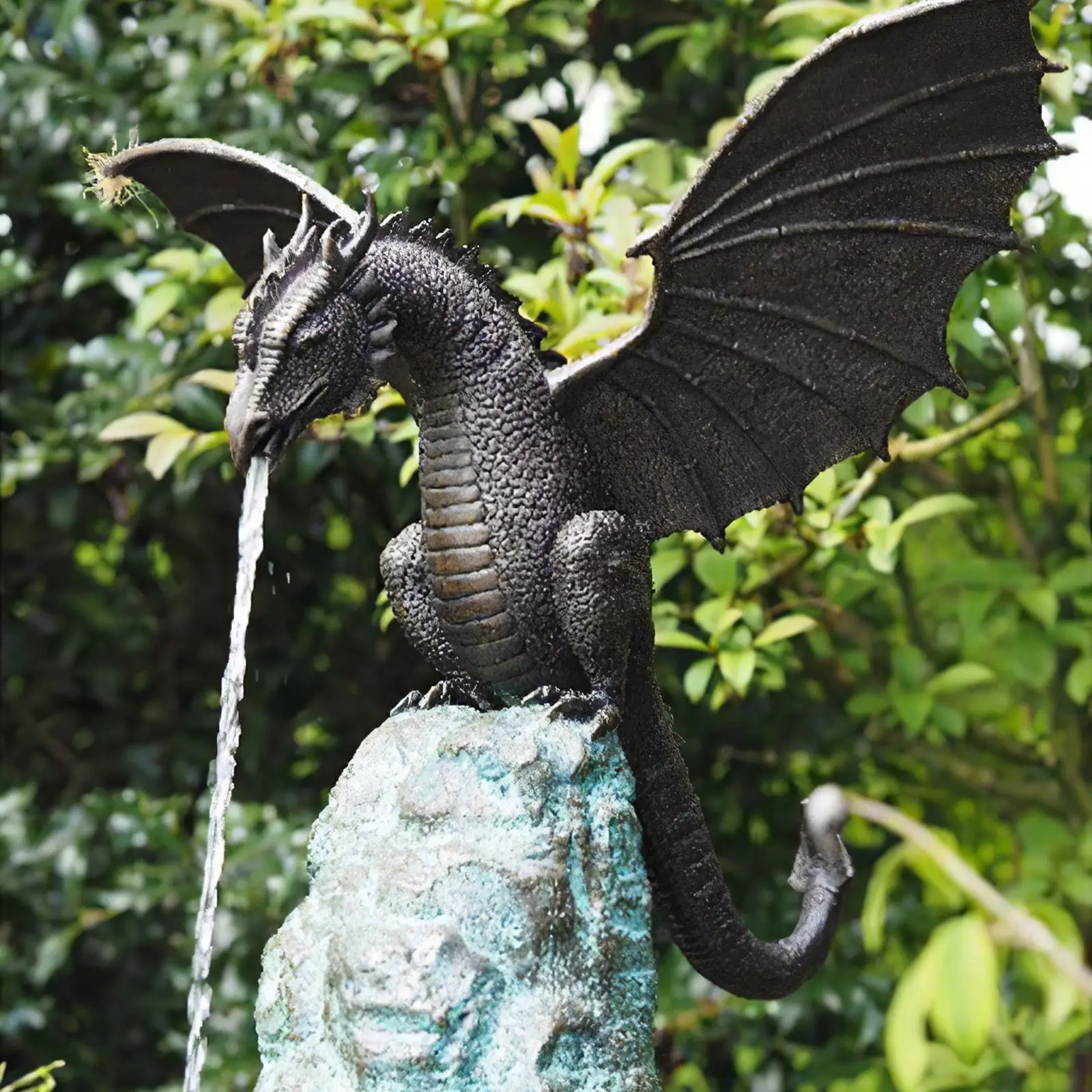 Solid Bronze Water Feature , Gothic Garden Garden Statue Resin Sculpture for Home Outdoor Decoration Statue/Fountain Dragon Cast