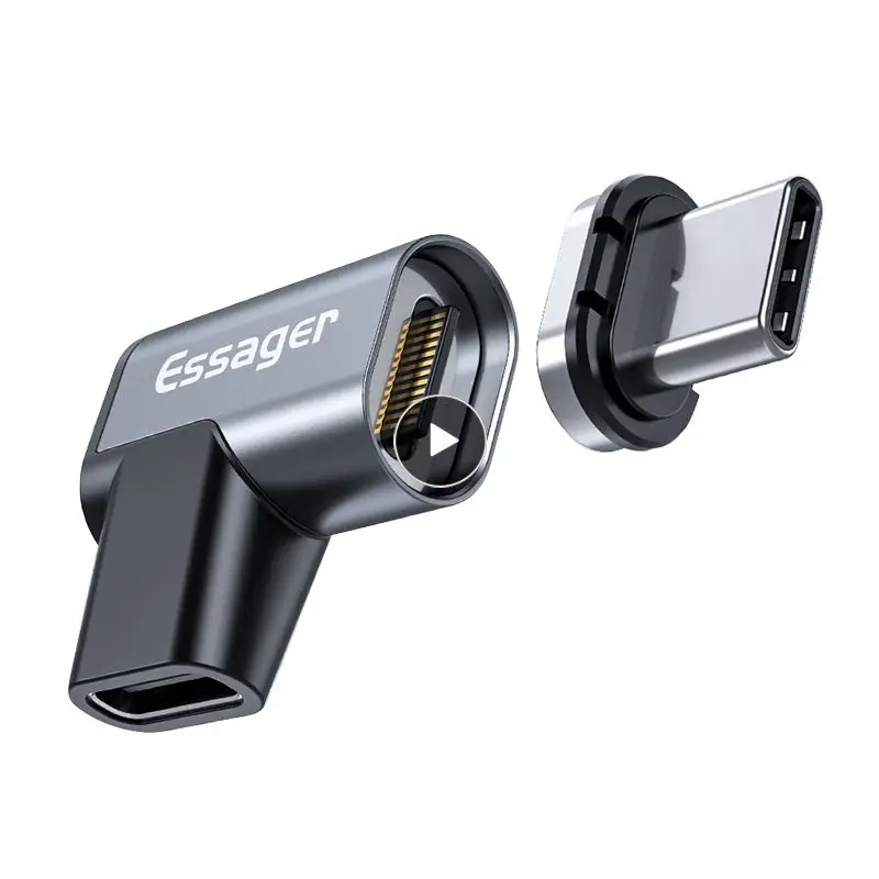 

Usb 3.1 Usb C To Type-c Connector 100w 90 Degree Usb-c Converter Magnetic Usb C Female To Type-c Male Converter Magnetic Adapter