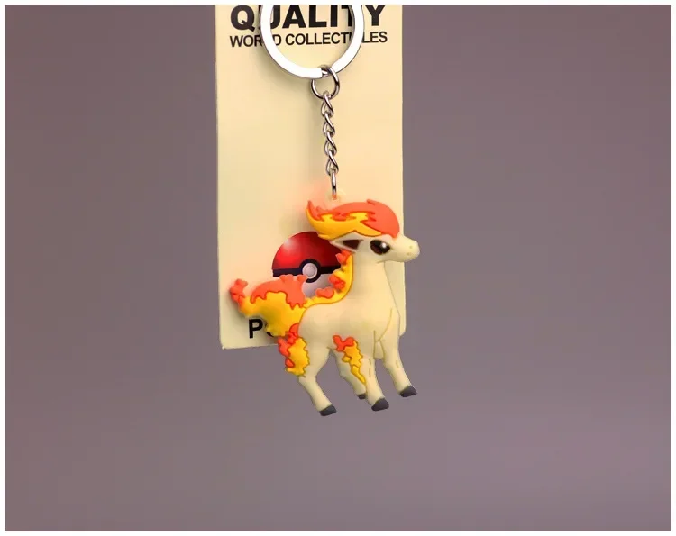 Новый милый брелок Pokemon Gengar Ponyta Mewtwo Moltres модная сумка для ключей подвеска пары