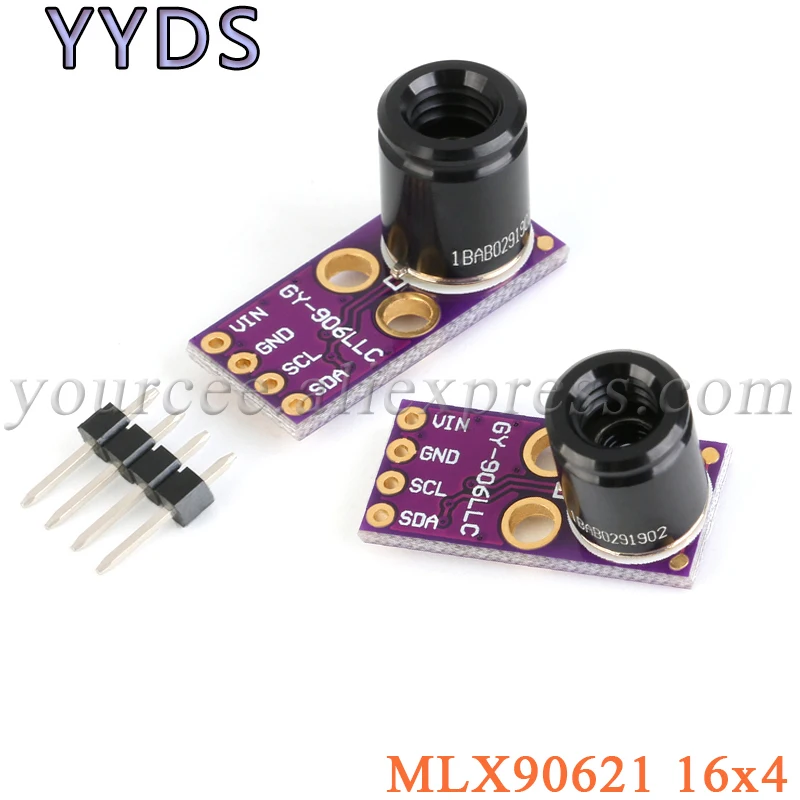 

GY-906 GY-906LLC MLX90621 16x4 Infrared Array Temperature Sensor Module 16*4 IR Array GY-906LLC-621BAB