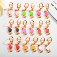 2pairs enamel drop oil pink blue candy drop earrings jewelry wholesale dangle earring accessories women holiday gift for girls