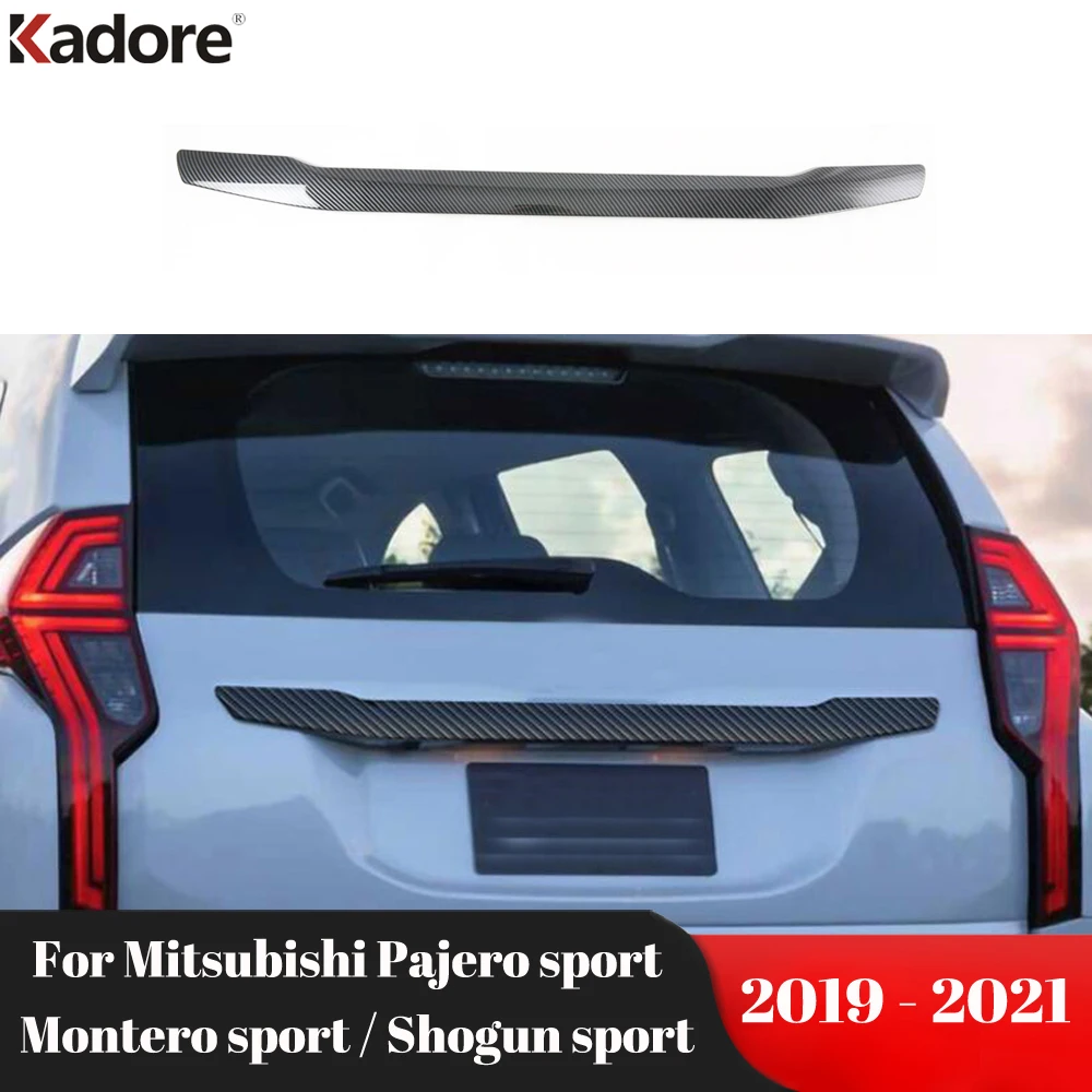 

Накладки на крышку багажника автомобиля для Mitsubishi Pajero sport/Montero/Shogun sport 2019-2021 молдинговая лента из углеродного волокна