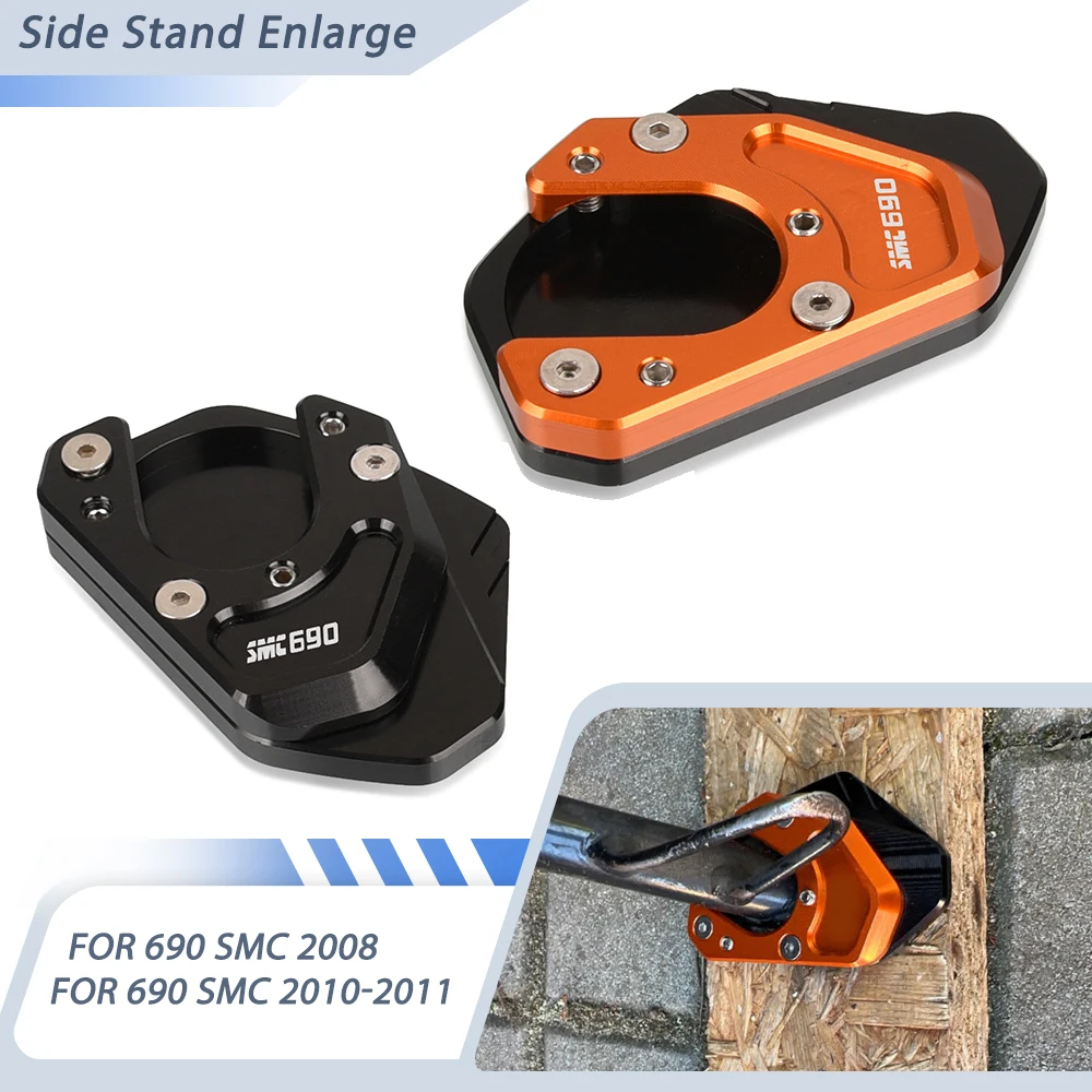 

Motorcycle Parts Kickstand Side Stand Extension Plate Pad Enlarge Support Pad FOR 690SMC 2008 2010 2011 690SMCR SMC-R 2013 2014