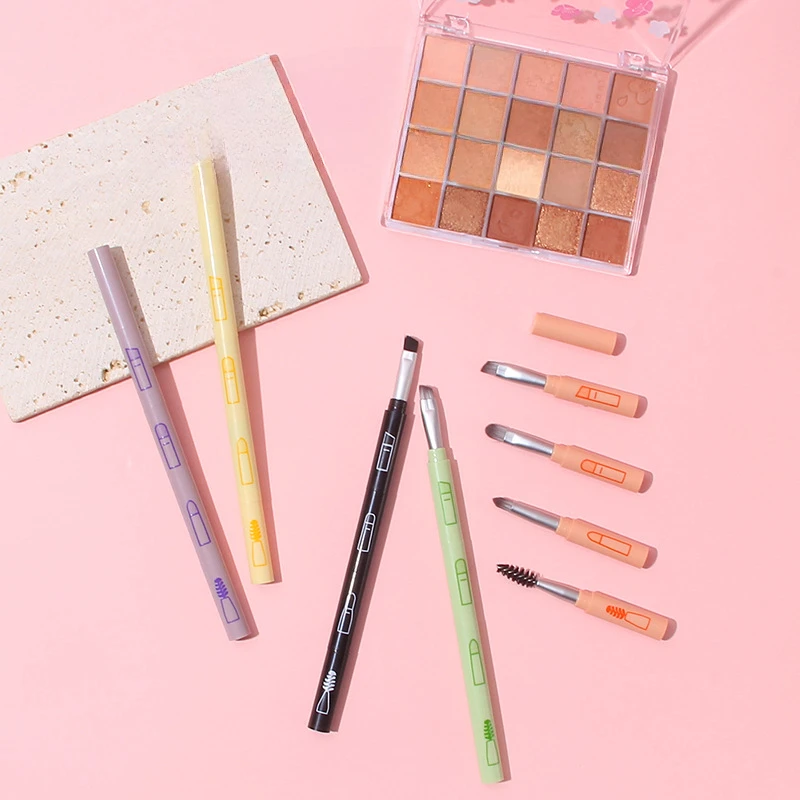 Мини-кисть для макияжа глаз четыре в одном портативная кисть теней век губной