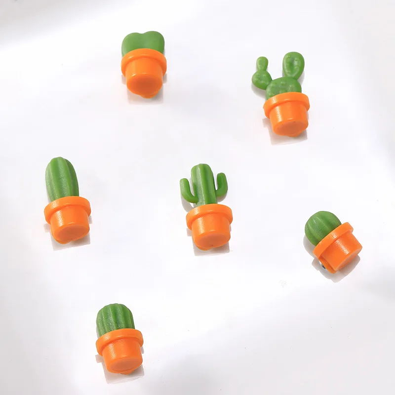 

6pcs Cactus Fridge Magnet Refrigerator Magnetic Sticker 3D Cute Succulent Plant Message Board Reminder Home Decoration Kitchen