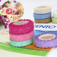 2yardsroll 18mm self adhesive tape cotton thread double sided tape cloth lace for photo frame notebook diy craft supplies