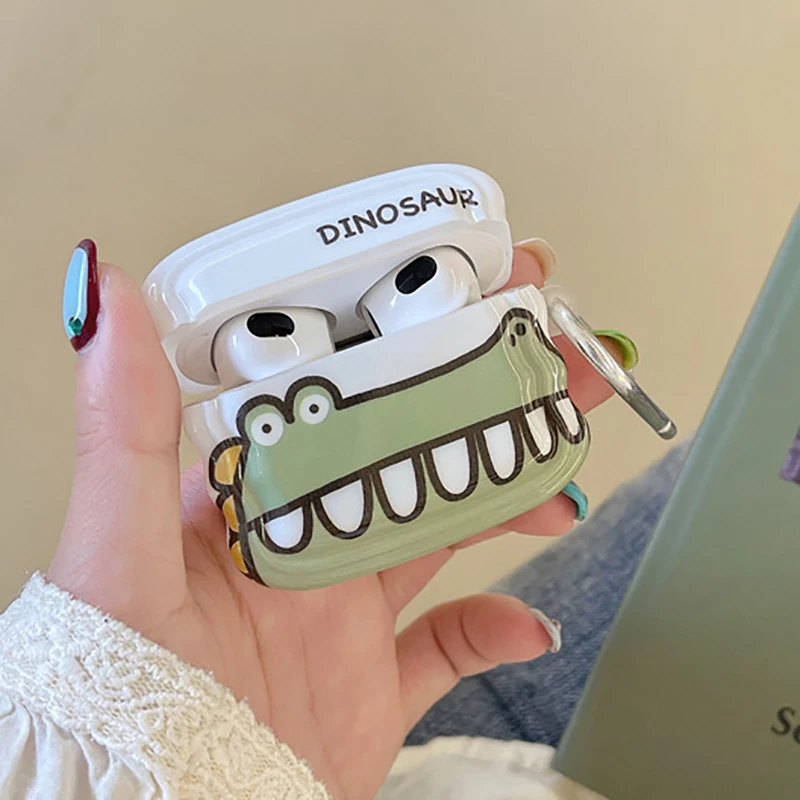

Cartoon Dinosaur Cute Case for AirPods 1 2 3 Pro Cases Cover Bluetooth Earbuds Charging Box Protective Case for AirPod Air Pods