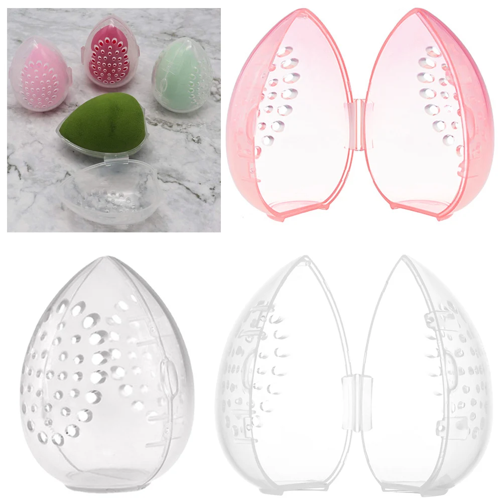 

Makeup Sponge Storage Case Transparent Beauty Sponge Holder Multi-hole Moisture-proof Cosmetic Puff Container Stand Beauty Tools