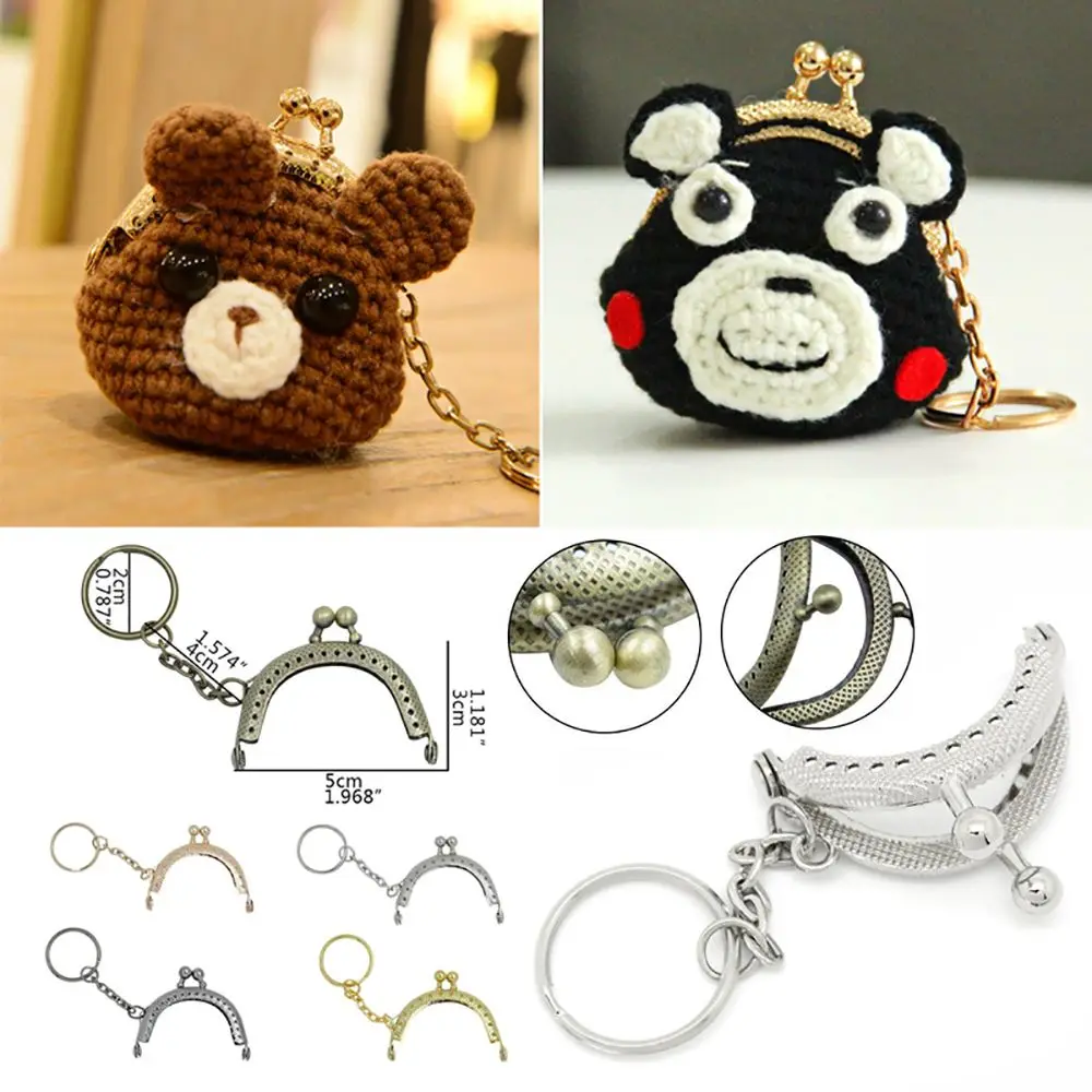 

U Shape Key Ring Metal Mini DIY Craft Kiss Clasp Lock Coin Purse Frame Wallet Accessory Clutch Lock