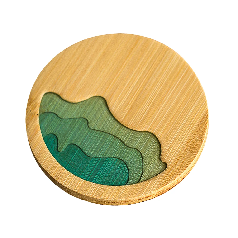 

Chic Bamboo Teacup Coaster Decorative Cup Cushion Water Tea Cup Mat for Tea House
