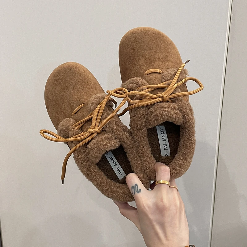 Новые женские зимние хлопковые ботинки на плоской подошве модные нескользящие