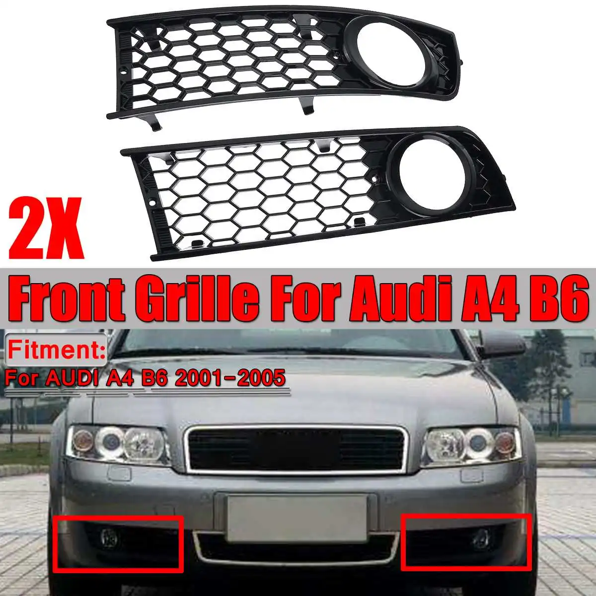 

2 шт., Автомобильные противотуманные фары для Audi A4 B6 2001-2005