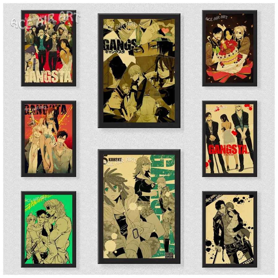 

Алмазная живопись 5D «сделай сам», комикс аниме Gangsta, полное круглое/квадратное упражнение, вышивка крестиком, мозаика, искусство, домашний д...