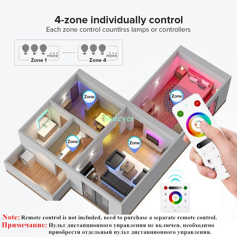 Контроллер светодиодных лент ШИМ SP631E SP632E SP633E SP634E SP635E DC5-24V Bluetooth APP Пульт дистанционного управления для одноцветного CCT RGB RGBW RGBCCT (art.: 3920ce308fa30) - 3920ce308fa30