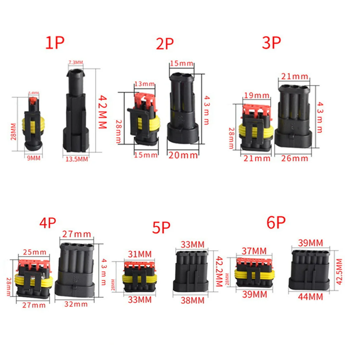 708 шт. контактные HID водонепроницаемые разъемы автомобильный провод DT штекер и