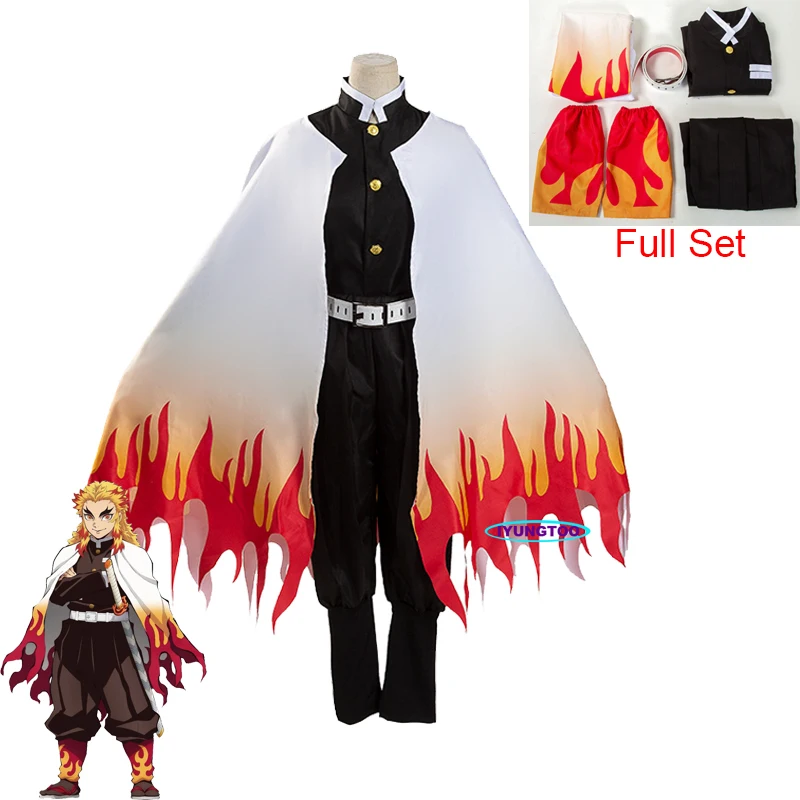 

2020 The Movie: Mugen Train Rengoku Kyoujurou Cosplay Costume Demon Slayer Kimetsu no Yaiba Kisatsutai Uniform Set