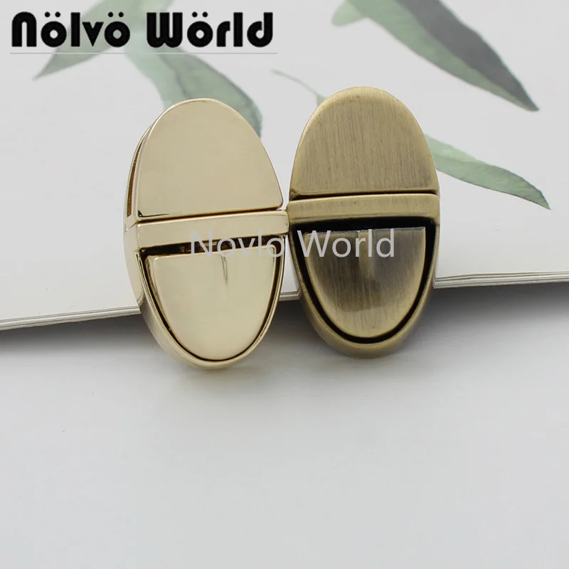 

5-30sets 4 colors 17*28mm small brush antique oval shape press lock for DIY chains bag handbag clasp purse accessories