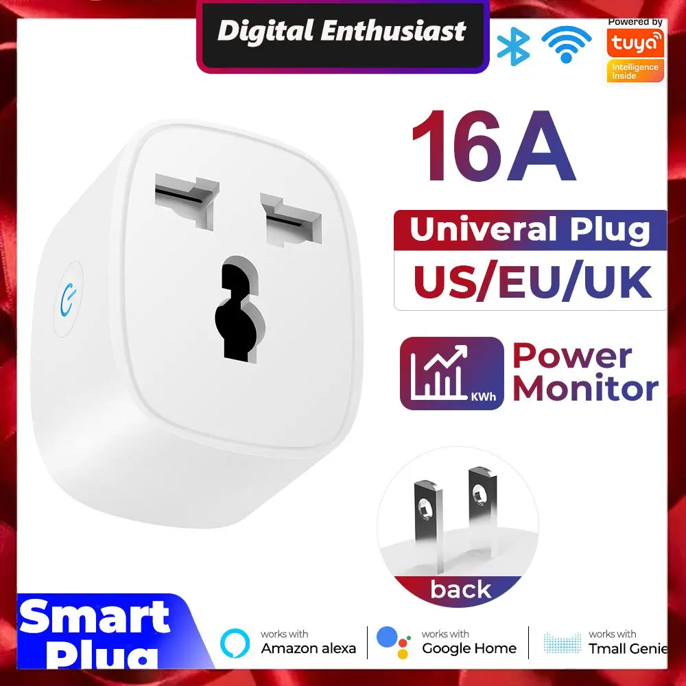 

Work With Alexa Google Home Smart Socket Phone Voice Timing Wifi Graffiti Wifi Socket Us Tuya Wifi Socket Smart Home 100-240v