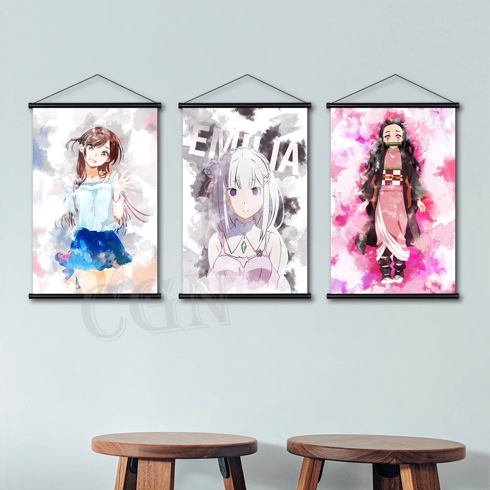 Настенная живопись рассекающий демонов холст Kamado Nezuko Модульная картина печать