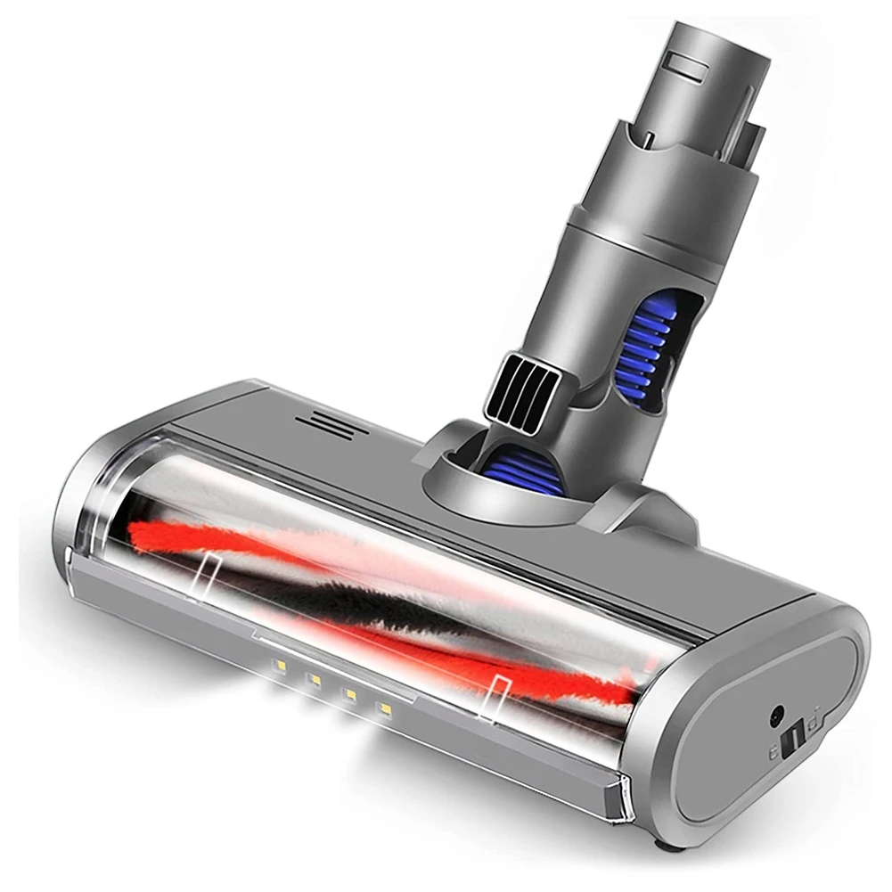 

Электрическая турбороликовая щетка для Dyson V6 DC58 DC59 DC61 DC62, быстросъемная щетка со светодиодный светильник кой для ковров, твердых полов