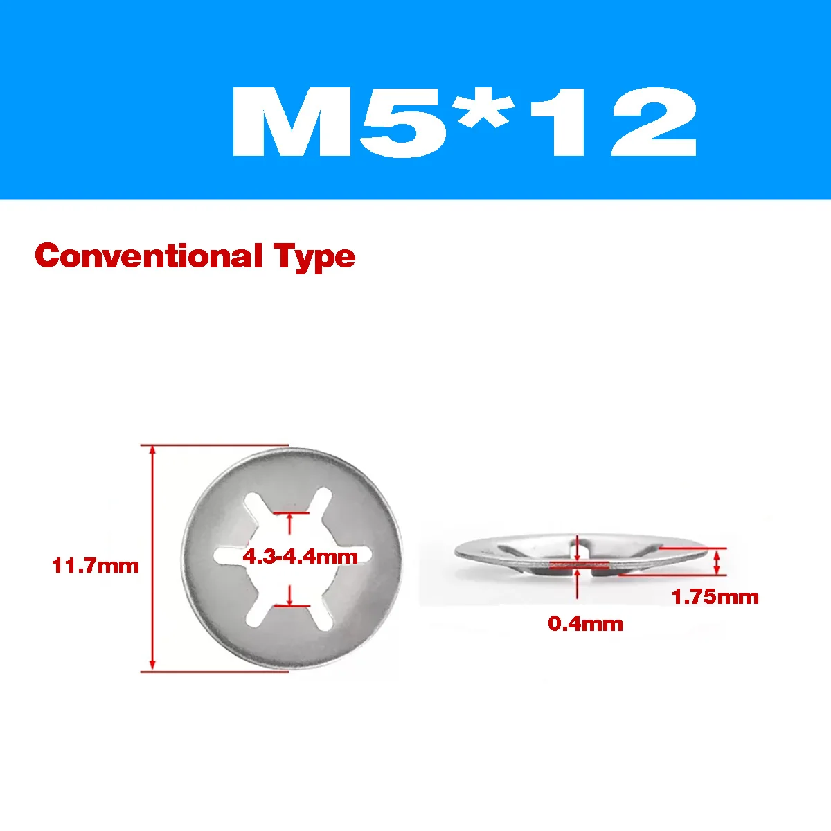 

Стопорное кольцо из нержавеющей стали 304 M3-M12
