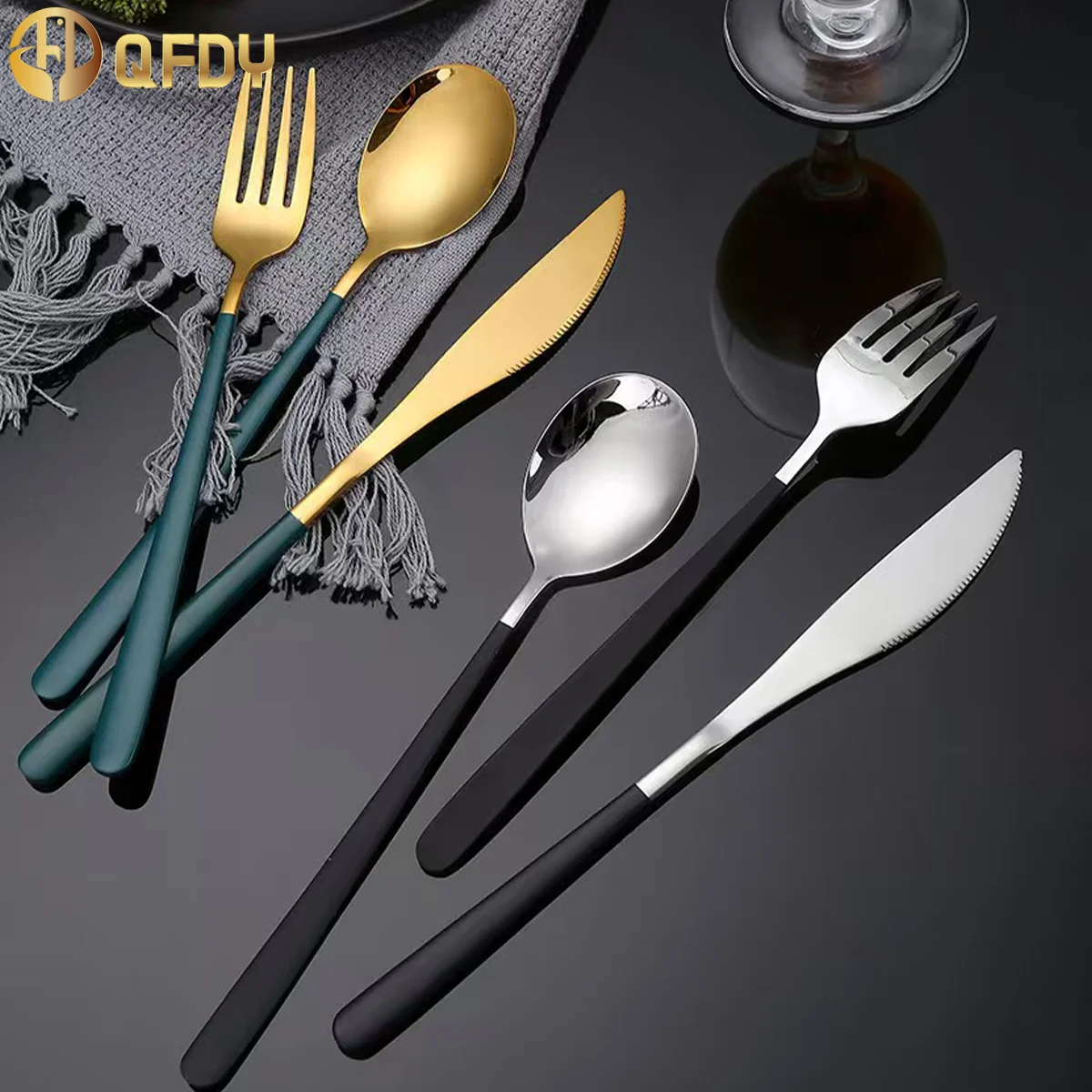 Набор посуды из нержавеющей стали 304 - высокий уровень внешнего вида нож для еды в