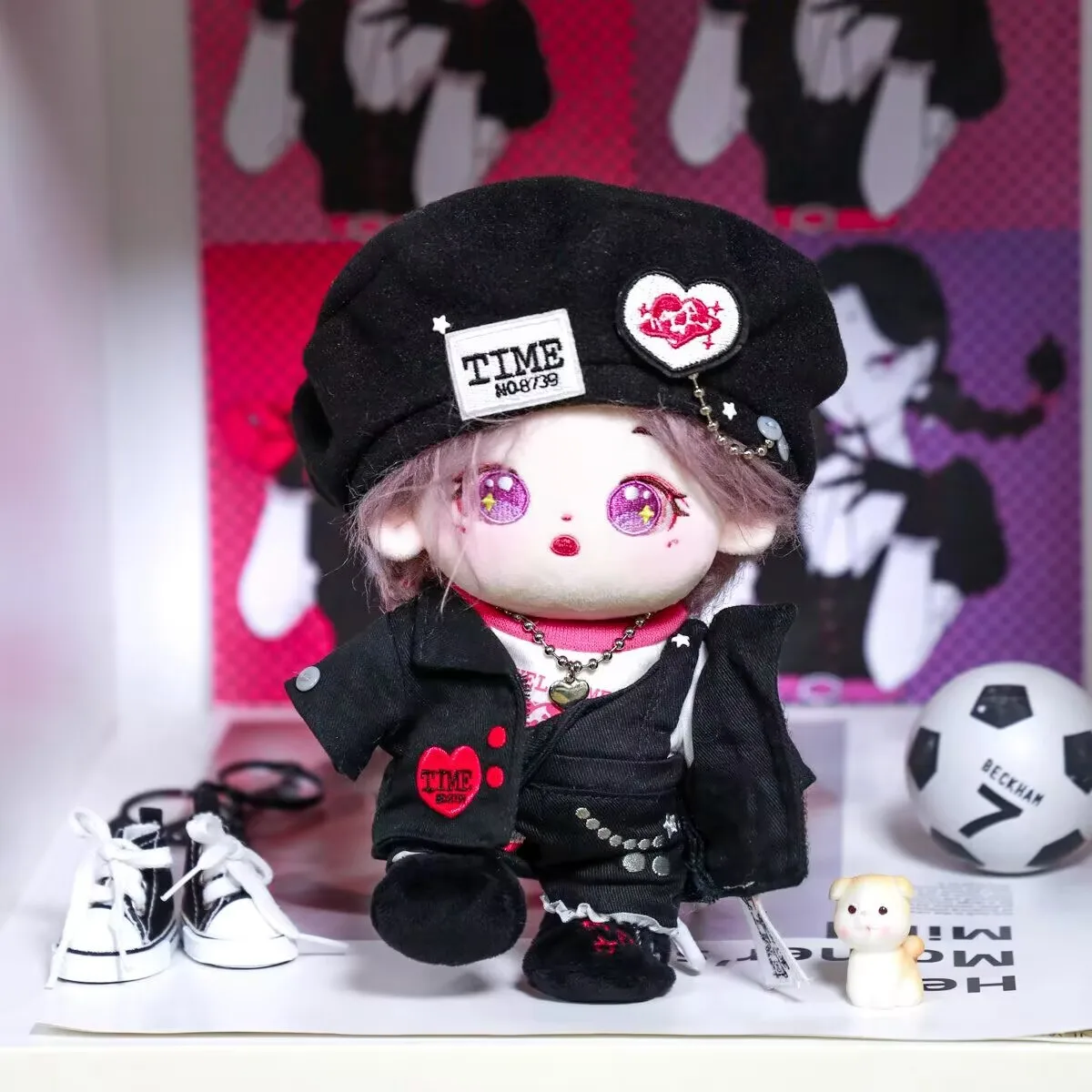

Sweet Cool Style Clothes Y2K Fashion Set 20cm Plush Cotton Stuffde Doll Change Clothes Kpop Costume Outfit Kawaii Birthday Gift