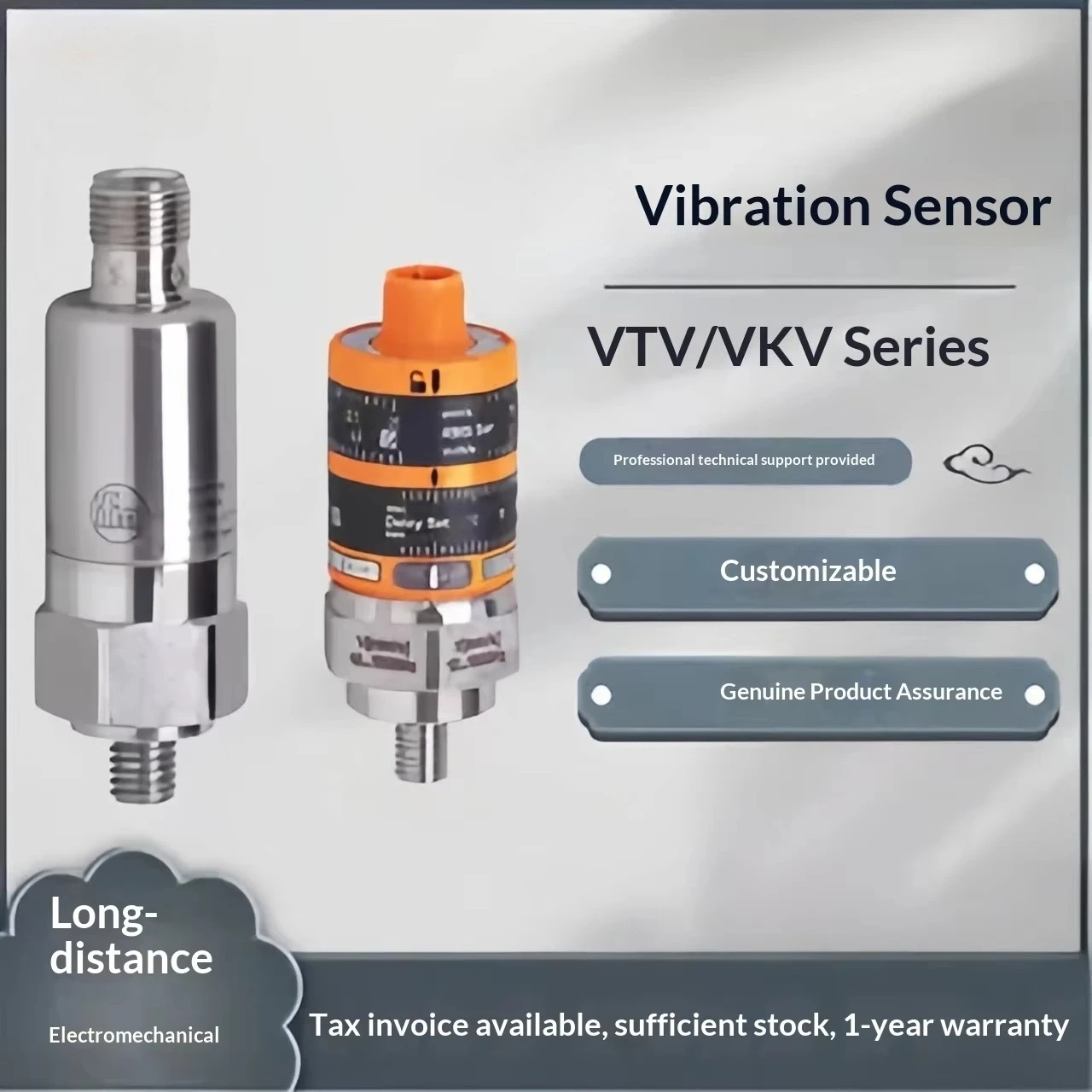 Фото Совместимый промышленный датчик вибрации VKV021 VKV022 VTV121 VNB001 4-20мА RS485 для двигателей, вентиляторов, насосов (OEM) №2