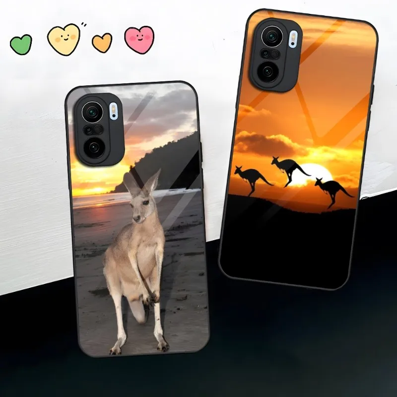 

Cute Kangaroo Phone Case For Xiaomi 13 12 X Redmi Note 10 11 S Lite T Pro POCO X3 M4 Toughened Glass