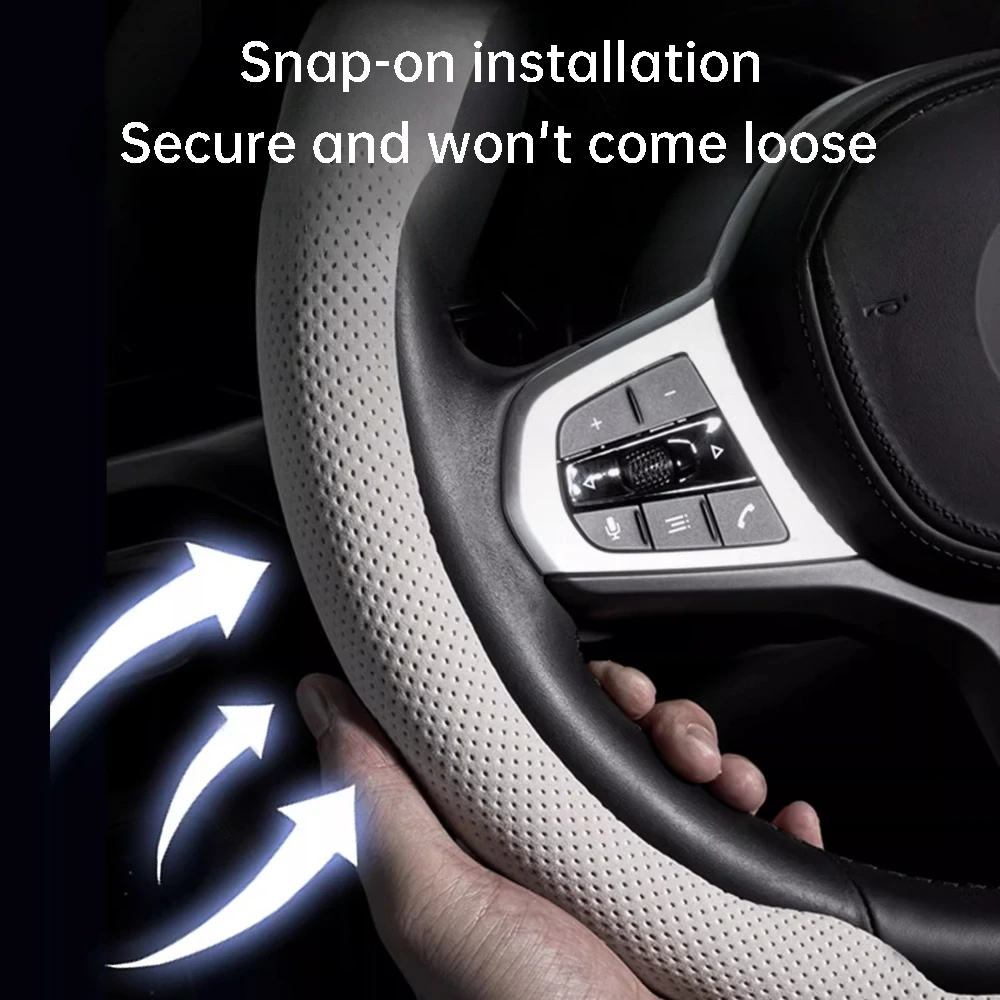 Фото Ультратонкий противоскользящий чехол на руль для Leapmotor C11 T03 C01 C10 C16 B10 B01 Lafa5 A1099 D19, аксессуары для интерьера автомобиля №3