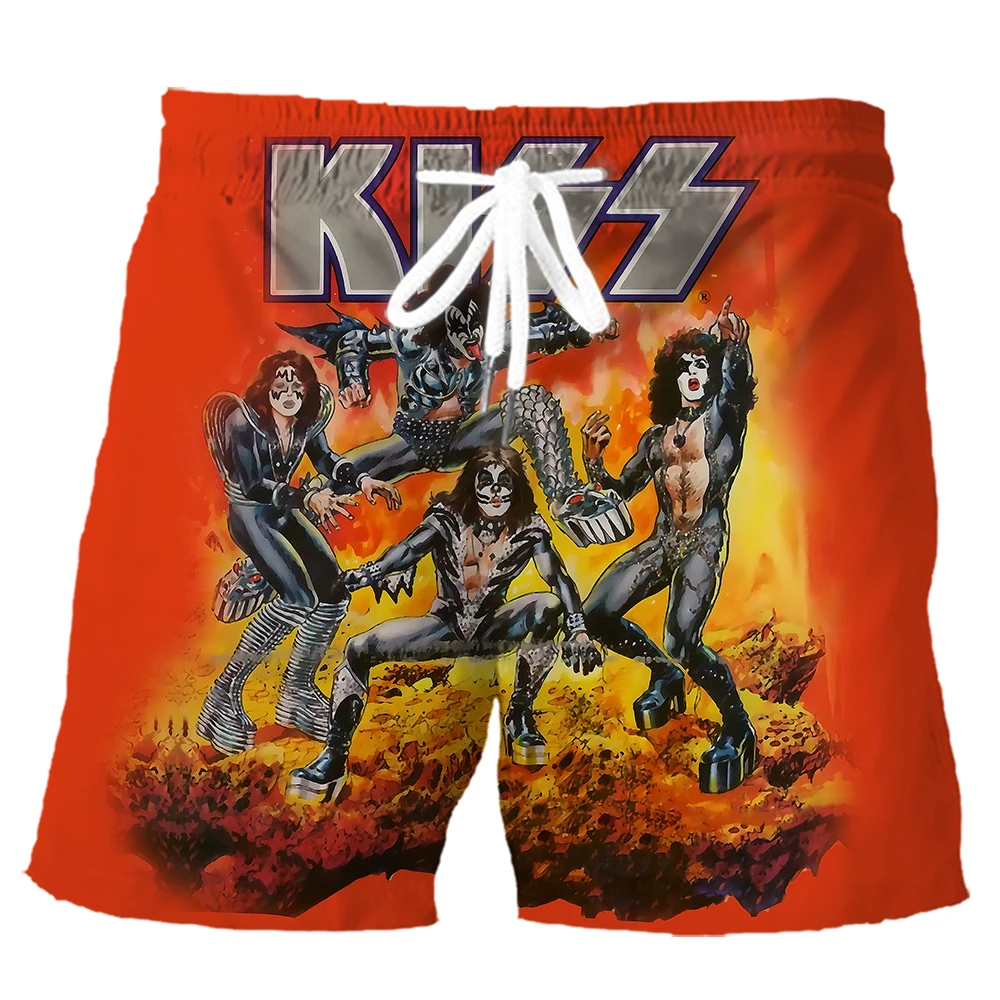 

CLOOCL Kiss Shorts 3D Graphics Rock Metal Band Concert Print Board Shorts Hip Hop Streetwear Harajuku Men Clothing Dropshipping