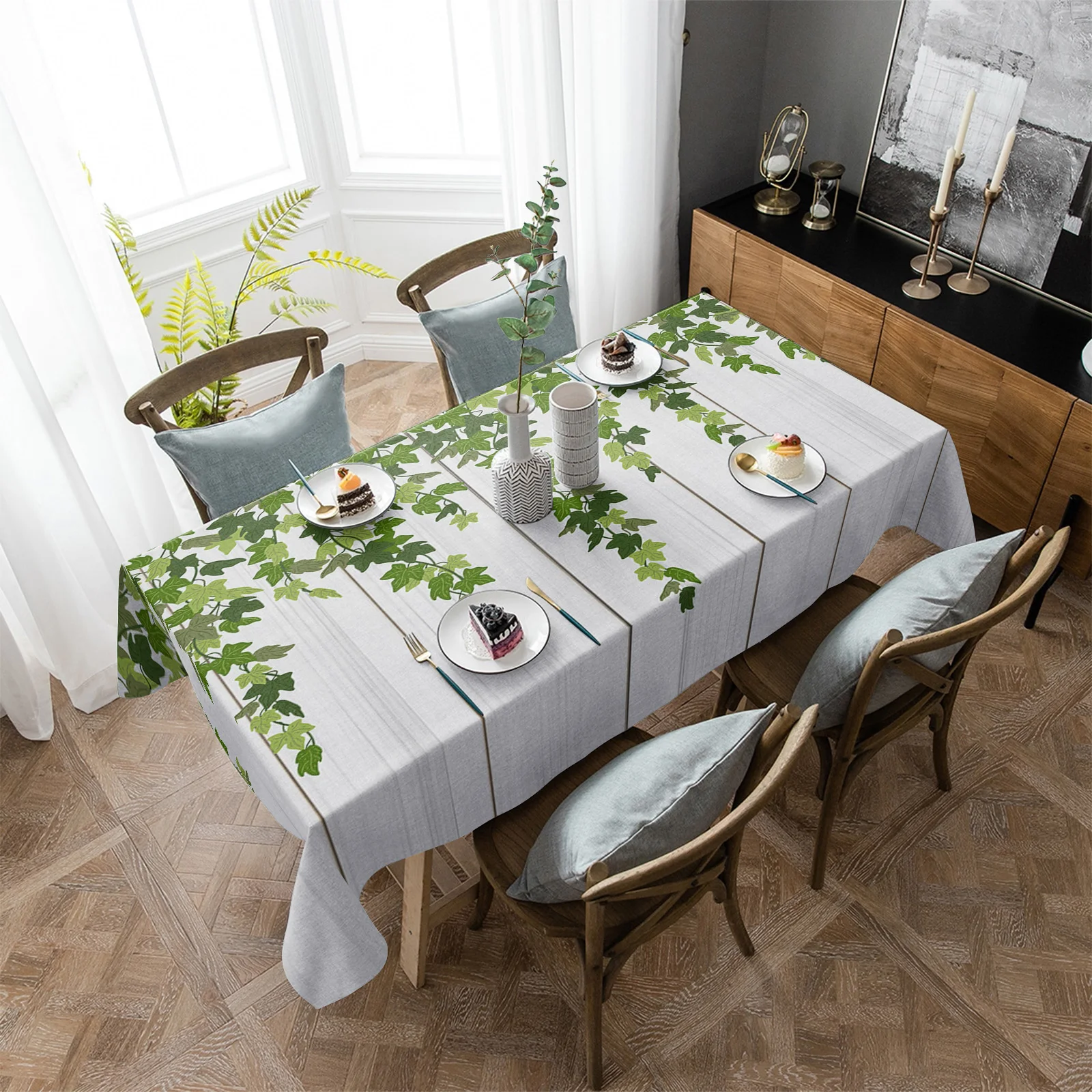 

Водонепроницаемая скатерть из искусственной кожи для украшения дома