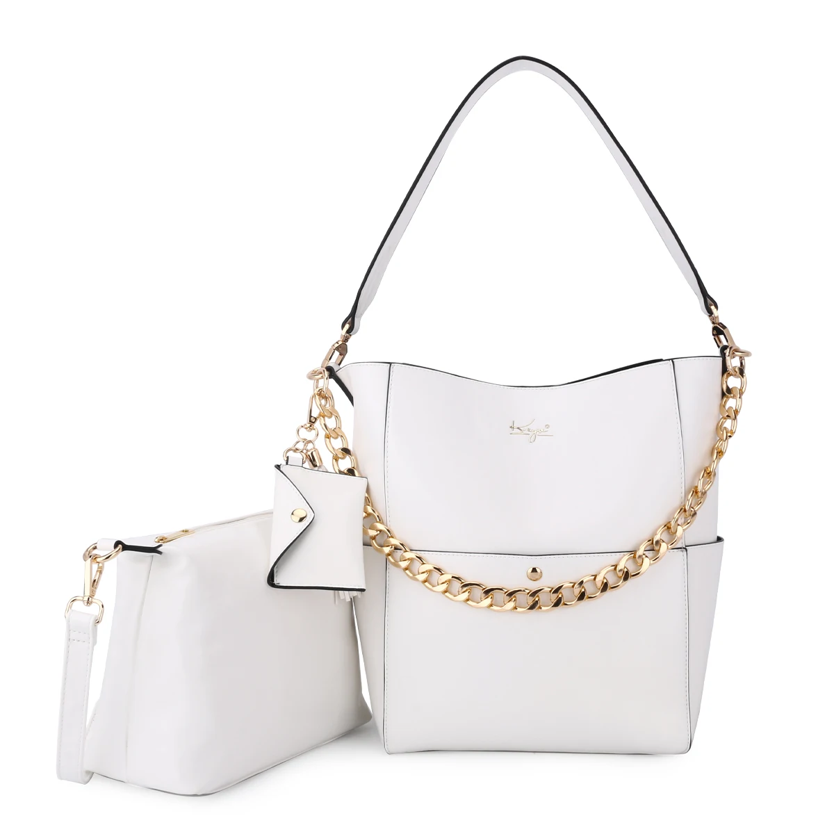 

Angel Kiss Three Piece Set Women's Handbags Soft Pu Leather chain decoration for Women 2022 New Luxury Ladies Shoulder Bag