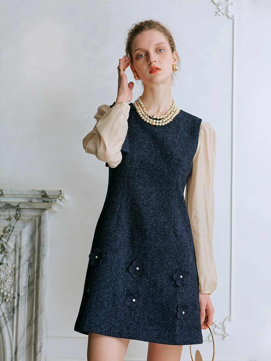 Aozhi State French sle Artistic Sle Абрикосовые слегка прозрачные рубашки Жилет без рукавов