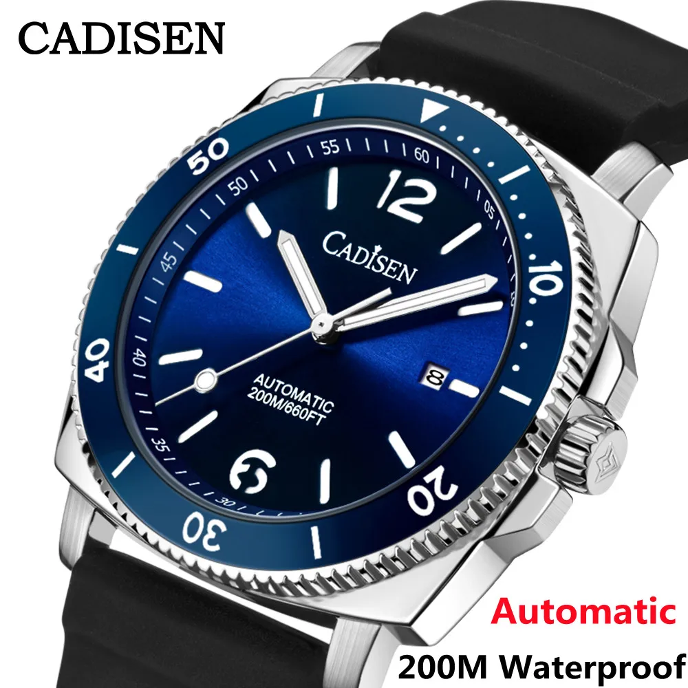 

CADISEN Watch Men Automatic Mechanical Japan MIYOTA Movement Business Casual Genuine Leather 200M Waterproof Watches