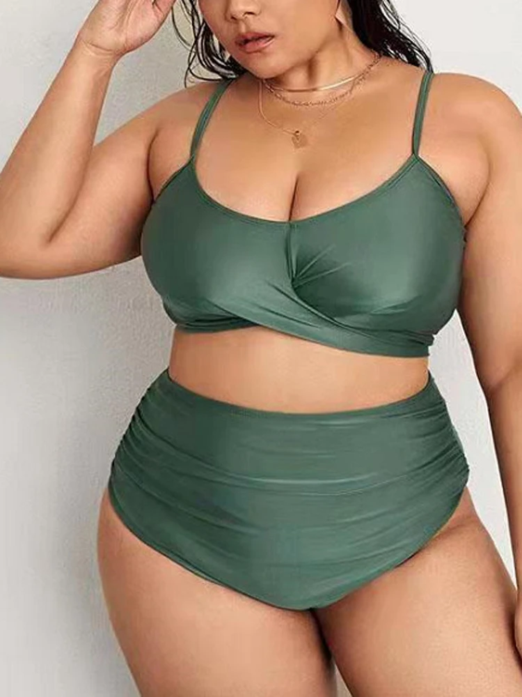 

2022 New XL-6XL Sexy Bikini Women Swimsuits Female Micro Bikini Set Solid Swimwear Bathing Suit Swimming Suits